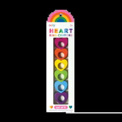 Kolli: 12 Heart Ring Crayons - Set of 6