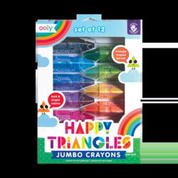 Kolli: 6 Happy Triangles Jumbo Crayons - Set of 12
