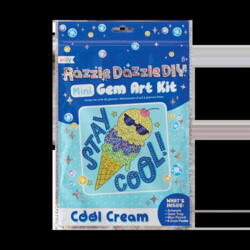 Kolli: 12 Razzle Dazzle D.I.Y. Mini Gem Art Kit: Cool Cream