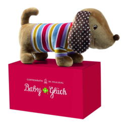 Kolli: 1 Decoration pack dachshund on pedestal (adv. Mat)
