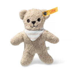 Kolli: 3 GOTS Noah Teddy bear with rustling foil and rattle, beige