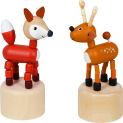 Kolli: 12 Pushing puppet fox & deer