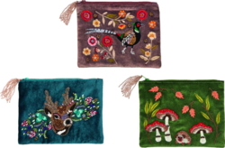 Little velvet bag mushroom, deer, pheasant