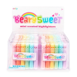 Kolli: 1 Beary Sweet Mini Scented Highlighters 24-pack - NEW DESIGN!