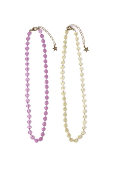 Kolli: 6 Boutique Chic Pink Lemonade Necklace, 2 styles Assorted