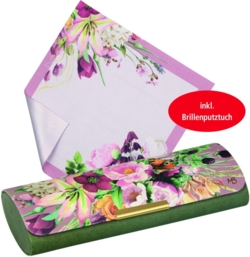 Kolli: 2 Glasses case with cleaning cloth Blossom