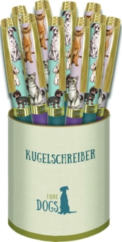 Kolli: 10 Ball pen (10 pcs asstd) I love cats & dogs