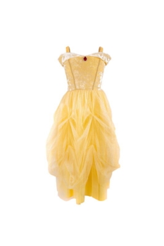 Kolli: 1 Velvety Soft Yellow Princess Gown with Arm Warmers, SIZE US 5-6