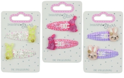 Kolli: 18 Hair clips bunny Beautiful Stars