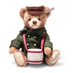 Kolli: 1 Little Drummer Boy Teddy bear, light brown - 28 cm