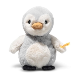 Kolli: 3 Lio penguin with rattle, light grey - 14 cm