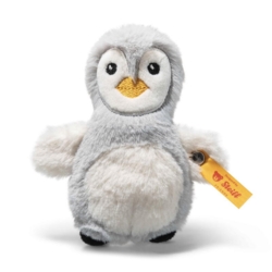 Kolli: 4 Lio penguin grip toy with rattle, light grey - 11 cm