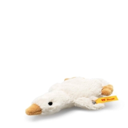 Kolli: 4 Gilda goose grip toy with rattle, white - 13 cm