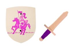 Kolli: 1 Amalia – shield/sword, pink