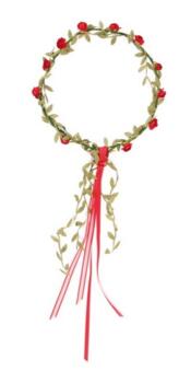 Kolli: 5 Hair wreath Florentine red