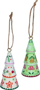 Kolli: 8 Wooden pendant Christmas tree Christmas Pendants