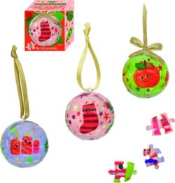 Kolli: 24 Mini puzzle ball Christmas bauble Joyful Christmas