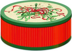 Kolli: 4 Biscuit tin  oval Festive Christmas