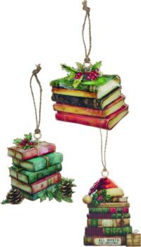 Kolli: 9 Metal pendant books Christmas Pendants