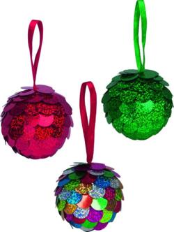 Kolli: 12 Glitter ball   Christmas Pendants
