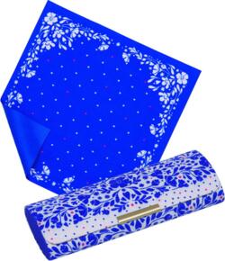 Kolli: 2 Glasses case with cleaning cloth blue print LandLust