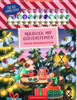 Kolli: 5 Colouring pad with glitter stones 200 extra large diamond stickers Creative Christmas