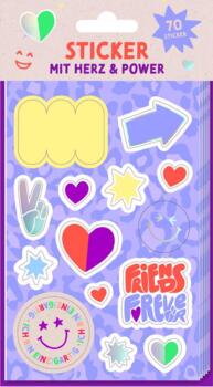 Kolli: 10 Sticker with heart & power Friends Forever