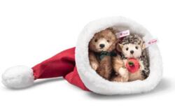 Kolli: 1 Hedgehog and Teddy bear in a Santa hat, multicoloured