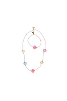 Kolli: 6 Heart Geode Necklace & Bracelet Set (2 pcs)