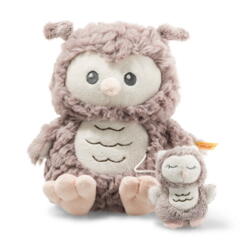 Kolli: 2 Soft Cuddly Friends Ollie owl music box, rosé brown