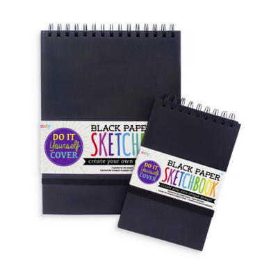 Kolli: 1 DIY Cover Sketchbook - Small Black Paper
