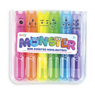 Kolli: 1 Mini Monster Scented Neon Markers - 24 pack