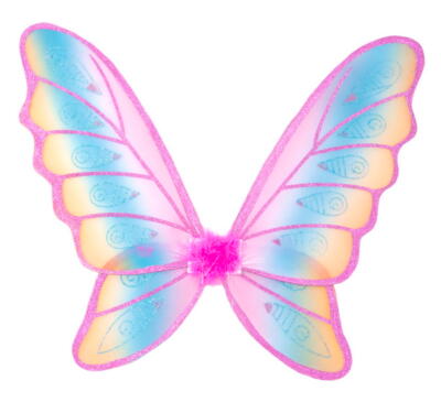 Kolli: 2 Glitter Rainbow Wings, Fuchsia