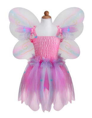 Kolli: 2 Butterfly Dress/Wings/Wand Pink, SIZE US 5-6