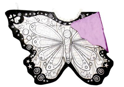 Kolli: 2 Colour-A-Cape, Butterfly Wings, SIZE US 4-7