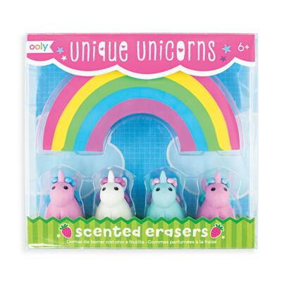 Kolli: 1 Unique Unicorn - Strawberry Scented Erasers