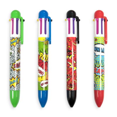 Kolli: 1 Comic Attack 6 Click Multi Color Pen - 24 pack