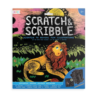 Kolli: 1 Scratch & Scribble - Colorful Safari