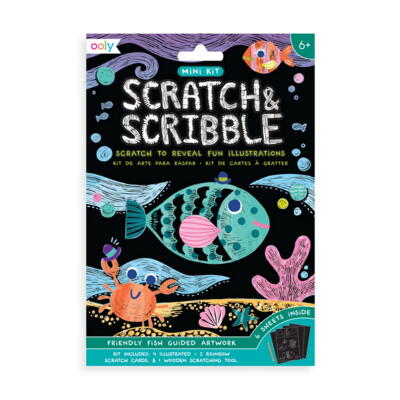 Kolli: 1 Mini Scratch & Scribble - Friendly Fish