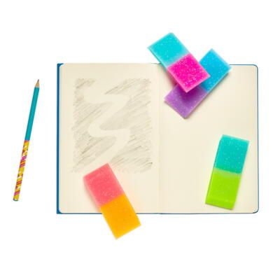 Kolli: 1 Oh My Glitter! Jumbo Erasers - 12 pack