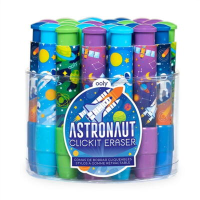 Kolli: 1 Astronaut ClickIt Erasers - 24 pack