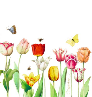 Kolli: 6 Paper napkins - tulip (20pcs)(Bastin)