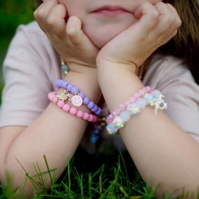 Kolli: 6 Pretty Pastel Soft Touch Bracelet 2pc