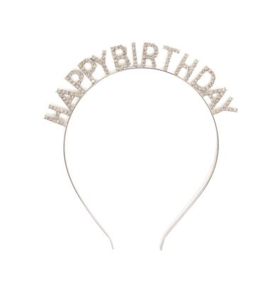 Kolli: 6 Happy Birthday Rhinestone Headband