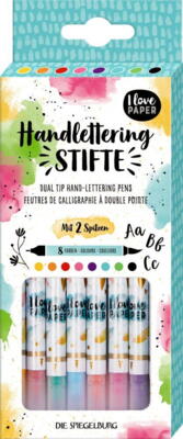 Kolli: 6 Dual tip hand-lettering pens - I love paper