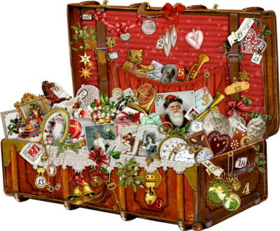 Kolli: 3 Christmas Suitcase (cutout) A3 Advent Calendar