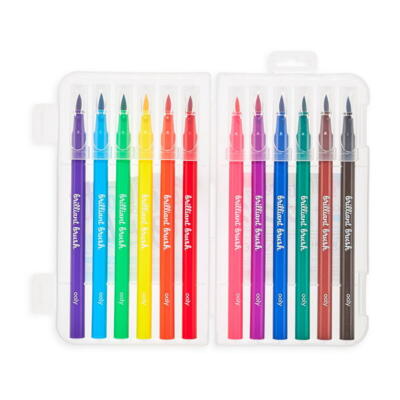 Kolli: 6 Brilliant Brush Markers - Set of 12