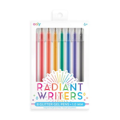 Kolli: 12 Radiant Writers Glitter Gel Pens - Set of 8