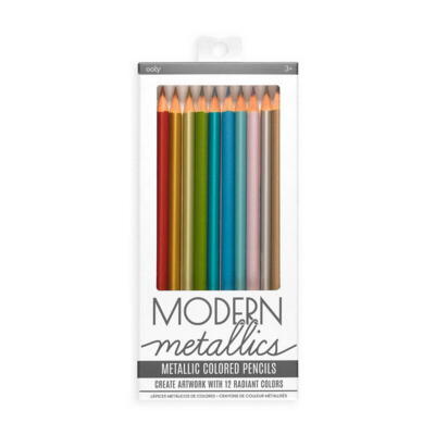 Kolli: 12 Modern Metallic Colored Pencils - Set of 12