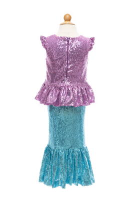 Kolli: 1 Sequins Sparkle Mermaid Top and Skirt, SIZE US 3-4
